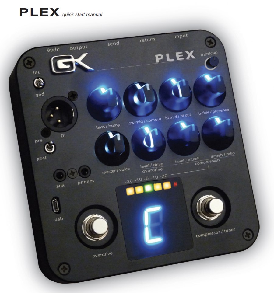 G&K, Plex il nuovo preamp a pedale per basso